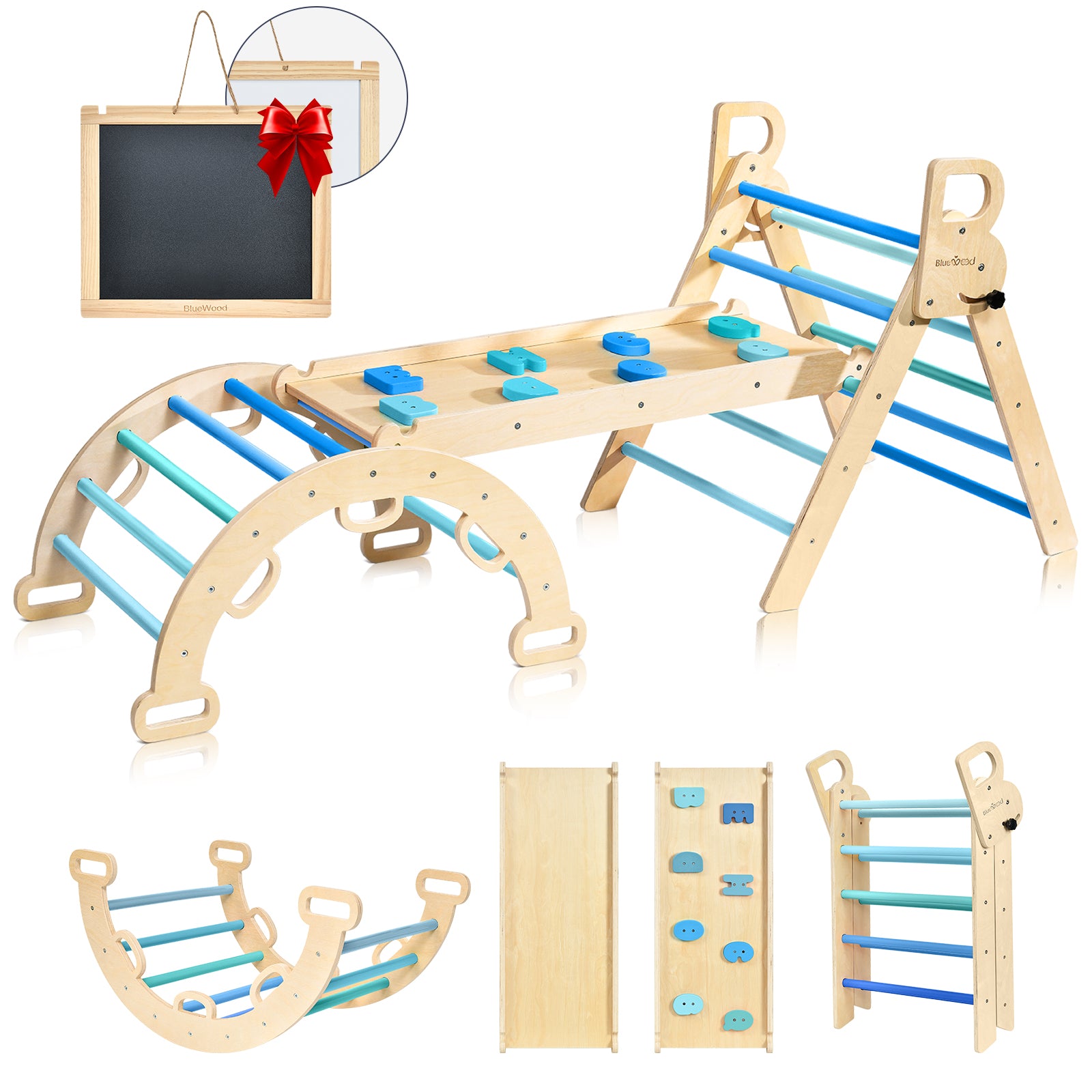 Nostalgia - Juego de triángulos Pikler clásicos BlueWood® *Tono de madera natural